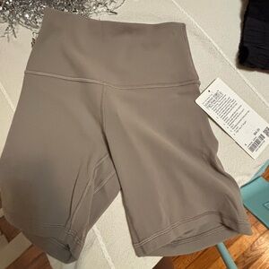 Lululemon Athletica Taupe High-Waisted Shorts